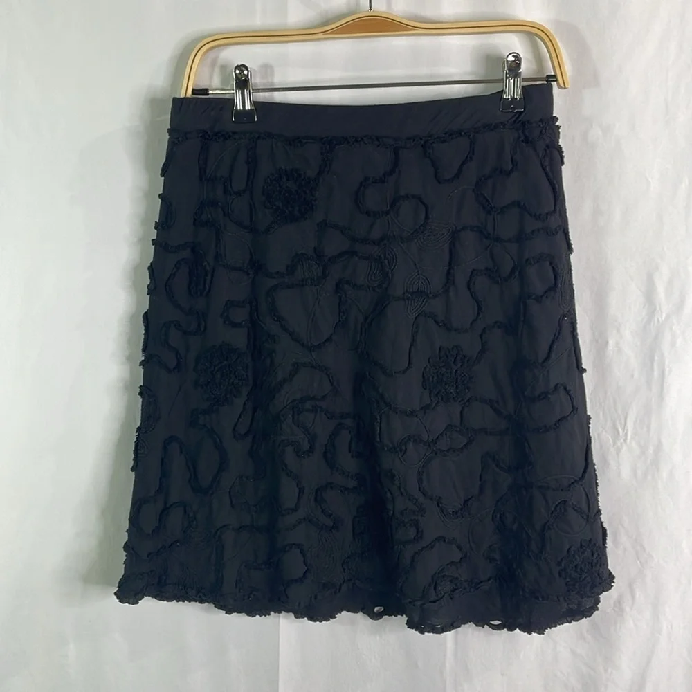 Max studio, double layer, cotton pull on a line elastic waist skirt